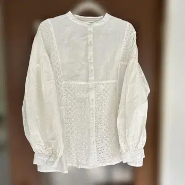 물물 패치워크 블라우스 화이트