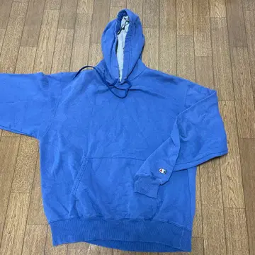 Champion 후드 부착 후드티 L 사이즈 블루