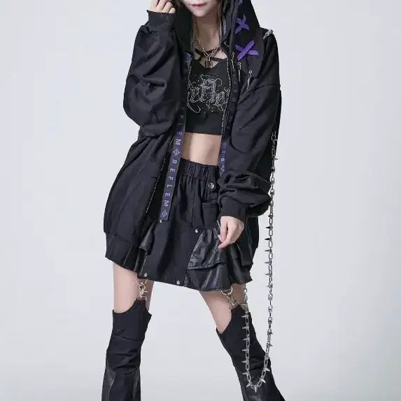♡ DimMoire ディムモアール Evil Cat パーカー グレー ♡ DimMoire