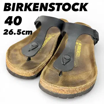 BIRKENSTOCK 플립플랍 40 26.5cm 블랙 가죽