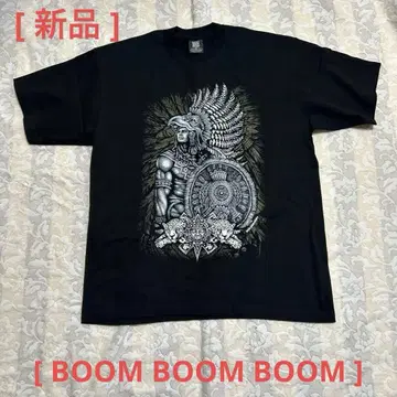 [새상품] BOOM BOOM BOOM 전사 그래픽 T셔츠 블랙 2X