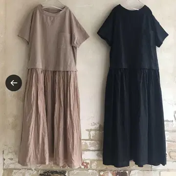 nest Robe 네스트로브 코튼 린넨 도킹 원피스 핑크