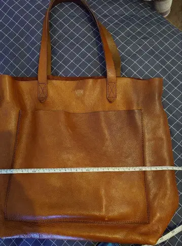 MadeWell 가죽 토트백 브라운 A4 수납 가능 천연 가죽