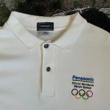 USA제 vantage 기업 로고 피케 셔츠 panasonic 올림픽