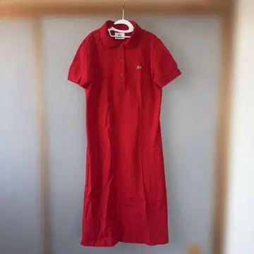 라코스테 반팔 폴로 원피스 레드