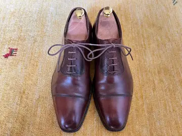 Crockett&Jones 폴스미스 콜라보 스트레이트 팁 다크 브라운