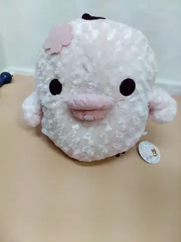 벚꽃 리락쿠마 로즈 보아 봉제 인형 XL 프리미엄 키이로이토리 택 포함