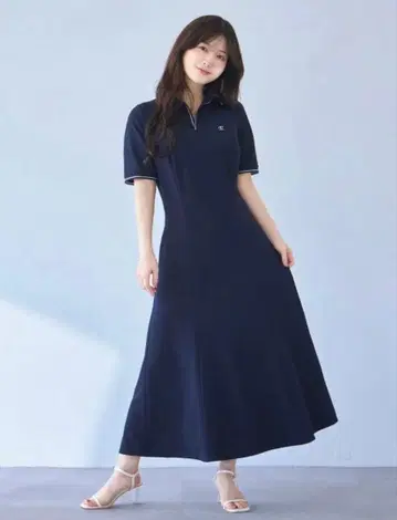 OverE 썸머 폴로 원피스 다크 네이비 90