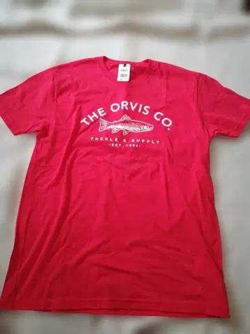 ORVIS 낚시 T셔츠 L 사이즈 레드