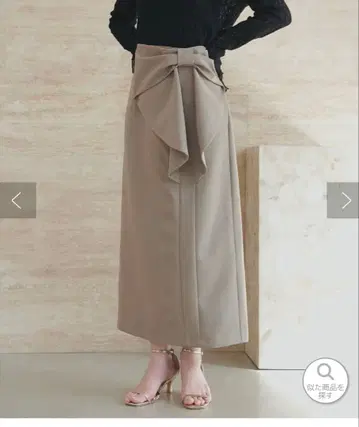 naturalcouture 리본 포함 내로우 스커트 모카