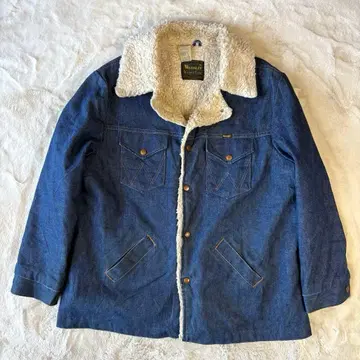70s 랭글러 wrangler XL 데님 자켓 보아 블랙 택