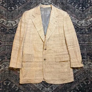 50s-60s Vintage Linen Tailored Jacket