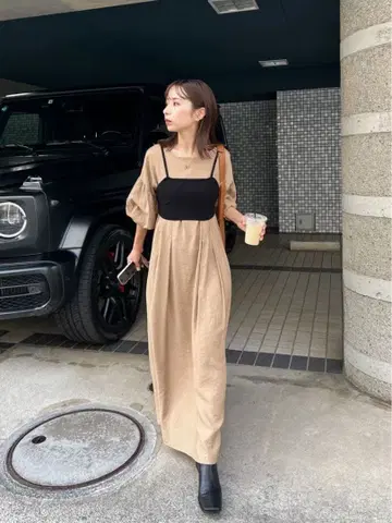 capricieux le'mage 뷔스티에 SET 퍼프 원피스