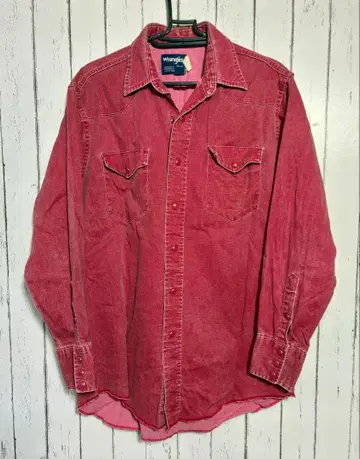 80s Wrangler USA제 빈티지 페이드 웨스턴 셔츠