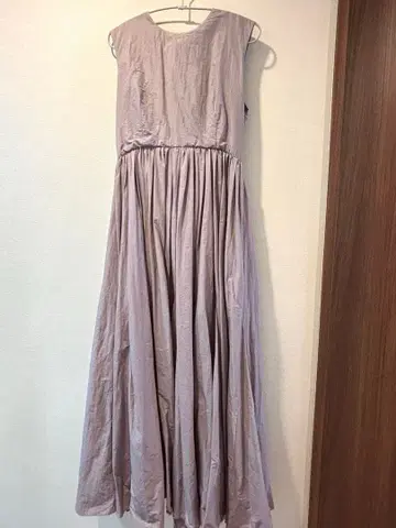 연보라 슬리브리스 롱 원피스 핑크 퍼플 데미룩스 빔즈