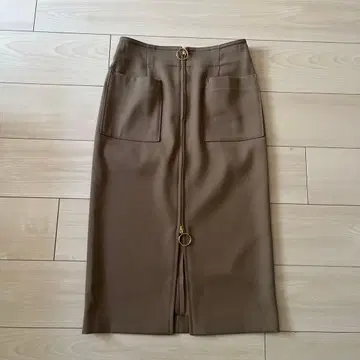 Noble T/W 더블 크로스 후프 지퍼 타이트 스커트
