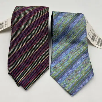 미사용 택 포함 실크 MISSONI 넥타이 2개 일괄 미쏘니