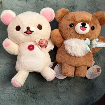 코리락쿠마 차이로이코구마 스토어 한정판 가오가오 퍼펫 봉제 인형 새상품