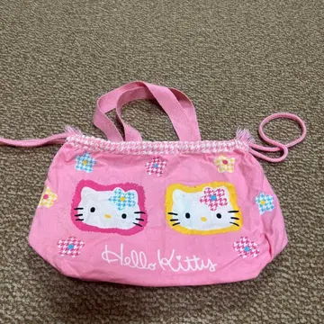 헤이세이 레트로 레어 Hello Kitty 도시락 주머니 핑크