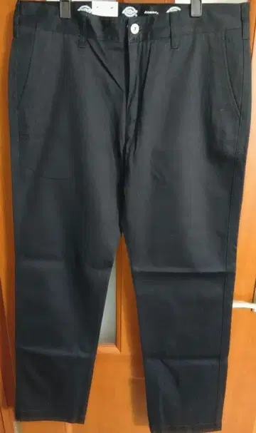 Dickies 플랫 프론트 워크 팬츠 34 블랙 치노 팬츠