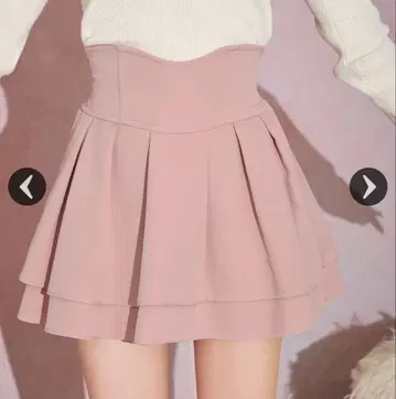 미셸 마카롱 슬림 레그 스커트 핑크 XS 미사용 새상품 택 포함