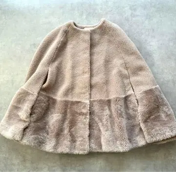 인기 유나이티드 애로우즈 보아 망토 코트 판초 베이지 모카 무스