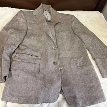 Corneliani ID 헤링본 무늬 베이지 테일러드 자켓