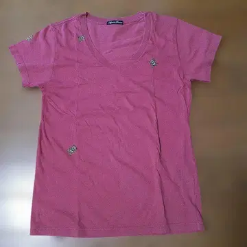 HYSTERIC GLAMOUR 퍽 베어 핑크 반팔 T셔츠