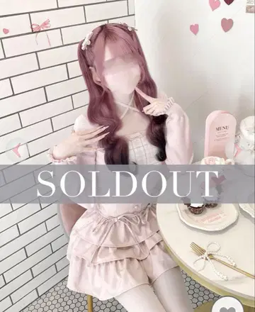 허니뮤우 체크 크로스 앙상블 상의