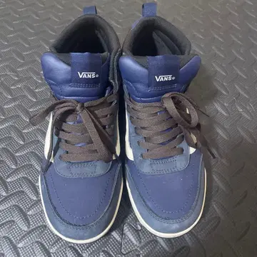 VANS 네이비 하이컷 스니커즈 25.5cm