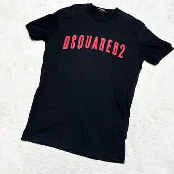 디스퀘어드 DSQUARED2 티셔츠 M 블랙 로고 프린트 블랙