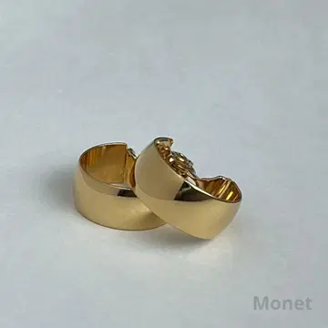 모네 귀찌 골드 컬러 후프 빅 사이즈 빈티지 스타일