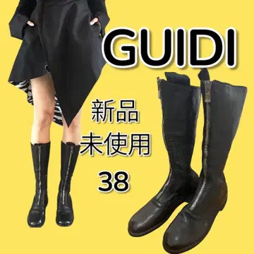 새상품 GUIDI 부츠 프론트 지퍼