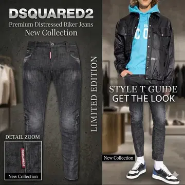 DSQUARED2 바이커 블랙 50 사이즈
