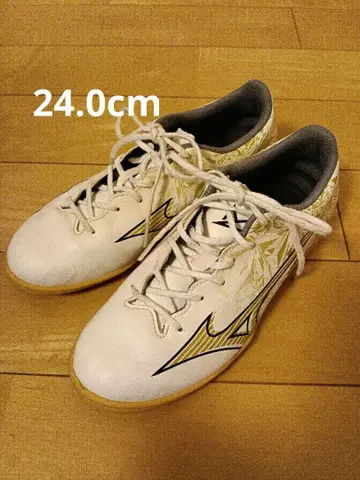 MIZUNO 미즈노 풋살화 ALPHA 화이트 24.0cm