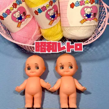 쇼와 레트로 큐피 인형과 털실 세트