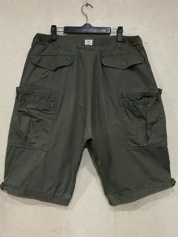 사사프라스 워크 하프 숏 팬츠 올리브 일본제 XL