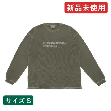 thisisneverthat 스벅 L/S 와플T셔츠 카키 S