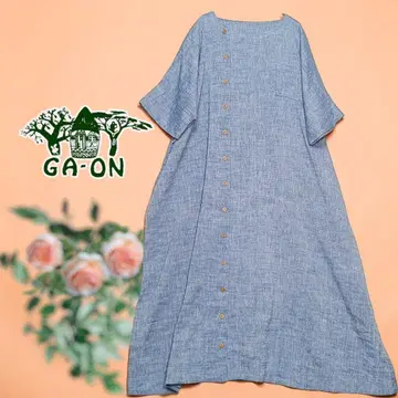 마라이카 GA-0N 린넨 면 루즈 실루엣 원피스 빅 사이즈