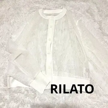 세일! RILATO 리라토 메쉬 썸머 가디건 화이트 F 크루넥