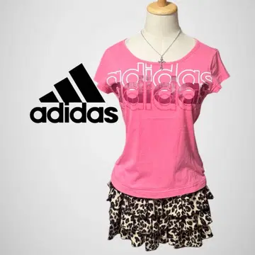 adidas 아디다스 반팔 셔츠 핑크 로고 Y2K