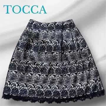 [새상품급] TOCCA 전체 레이스 미디 스커트