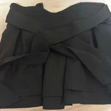 미셸 마카롱 슬림 레그 리본 스커트 블랙 M 사이즈