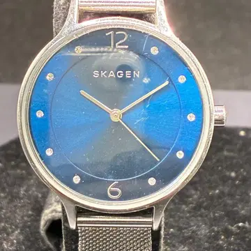 배터리 교환 완료 스카겐 SKAGEN QZ 블루 30mm 여성용 손목시계
