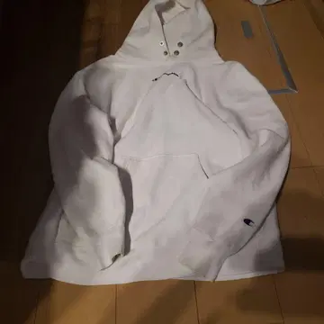 Champion REVERSE WEAVE 화이트 후드티 M 사이즈