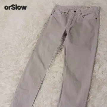 새상품급 orSlow 오어슬로우 스키니 데님 청바지 라이트 그레이 사이즈 1