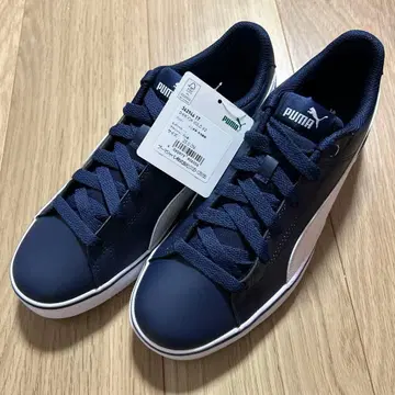 익명 배송 PUMA 네이비 스니커즈 코트포인트 25.0cm