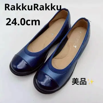 랙랙 플랫슈즈 블루 24.0 RakkuRakku 일본제
