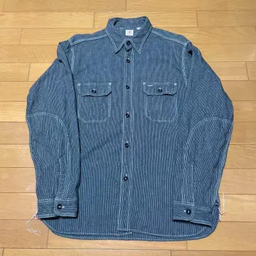[새상품급] SUGAR CANE 데님 셔츠 긴팔 L 블랙