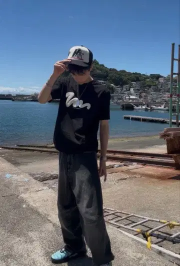 714STREET 블랙 T셔츠 S